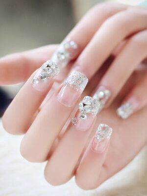 Gummed 24 Pieces French Nail Patch Finished Products