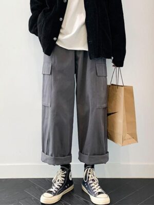 Loose Straight Casual Wide-leg Boys Overalls