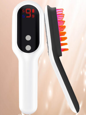 Electric Head Massager Magnetic Therapy Hair Growth Comb Blue Red Light Scalp Massage Brush Relieve Fatigue Pressure LED Display