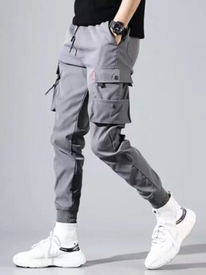 Dark functional men's straight loose Leggings