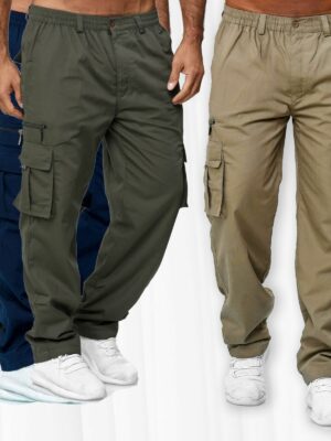 Men's Casual Multi-pocket Loose Straight-leg Overalls
