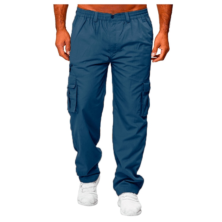 Men's Casual Multi-pocket Loose Straight Cargo Pants ā Image 2