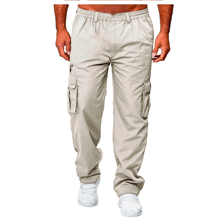 Men's Casual Multi-pocket Loose Straight Cargo Pants ā Image 3