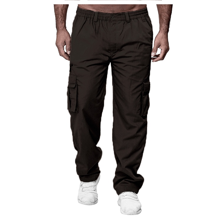 Men's Casual Multi-pocket Loose Straight Cargo Pants ā Image 4
