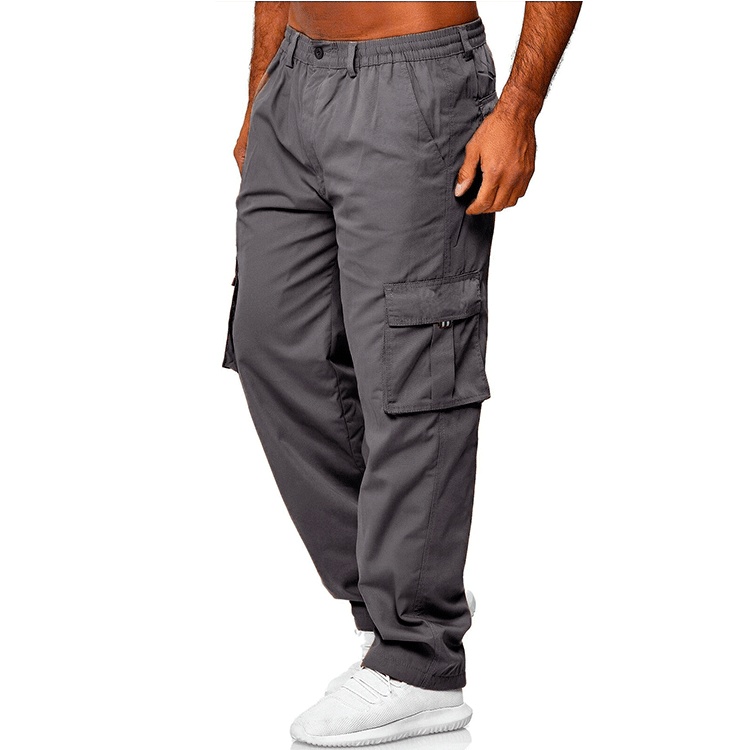 Men's Casual Multi-pocket Loose Straight Cargo Pants ā Image 5