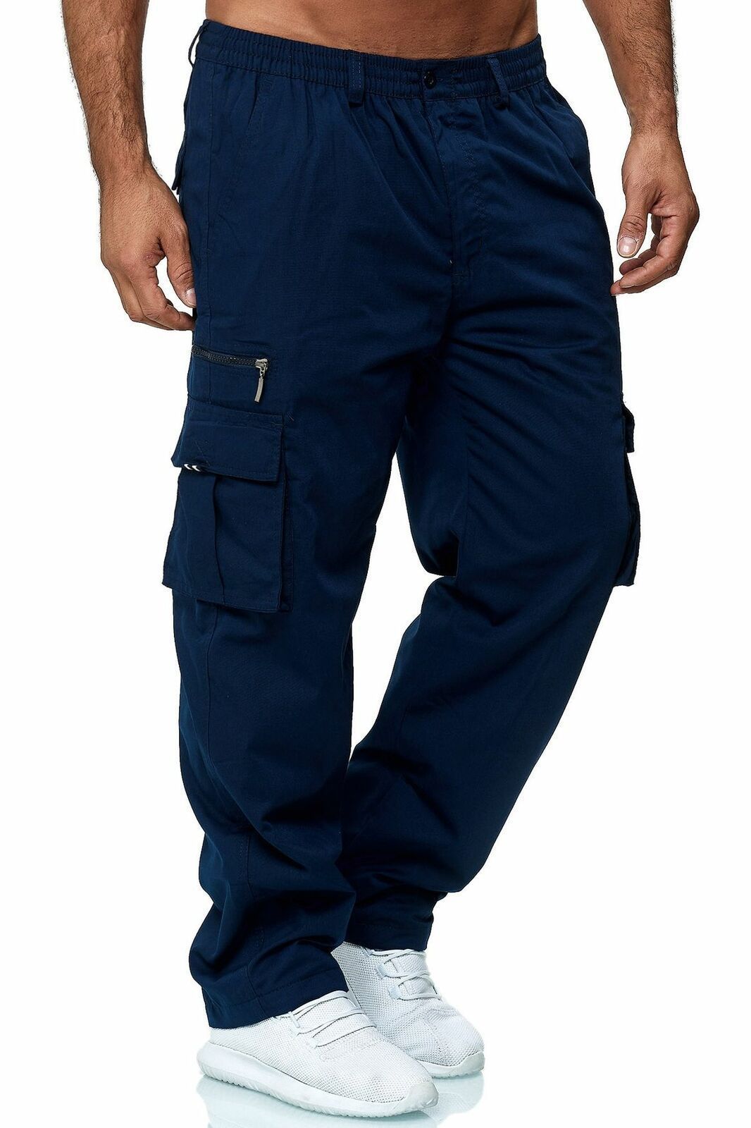 Men's Casual Multi-pocket Loose Straight Cargo Pants ā Image 6