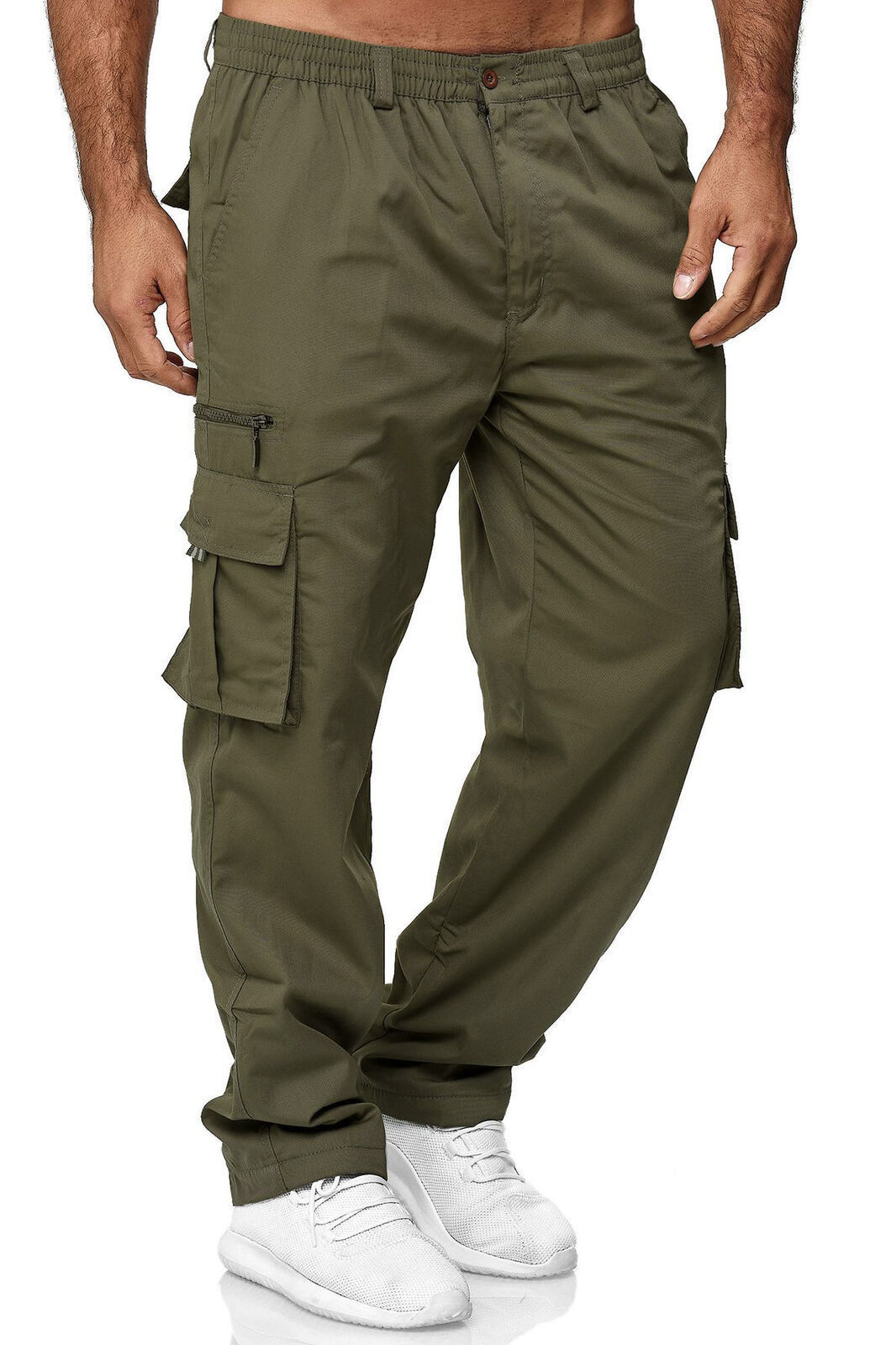 Men's Casual Multi-pocket Loose Straight Cargo Pants ā Image 8