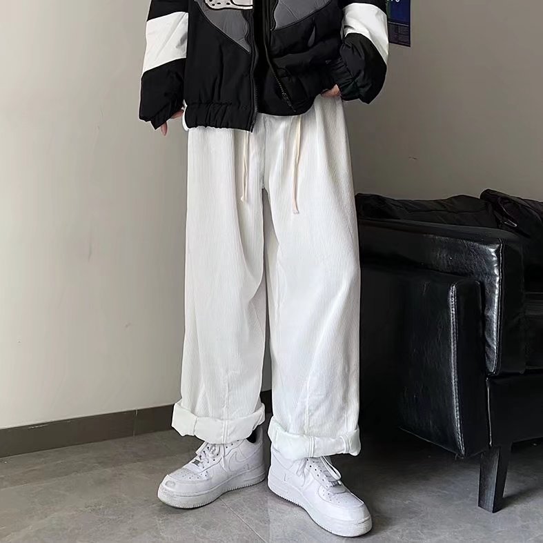 Autumn And Winter Woolen Trousers Men's Straight Fashion Label ā Image 3