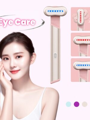 4 Colors Electric Eye Massager Red Blue Light Massage Eye Beautification Instrument Therapeutic Warmth Face Massage