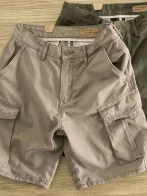 Workwear Casual Men's Loose Summer All-matching Straight Fifth Pants