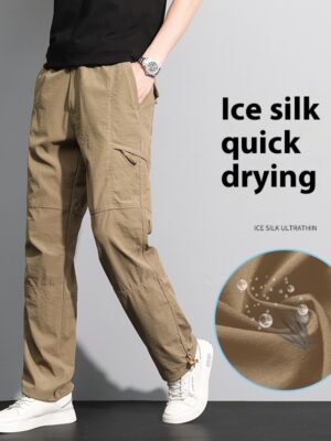 Thin Overalls Men's Casual Loose Ultrathin Khaki Straight