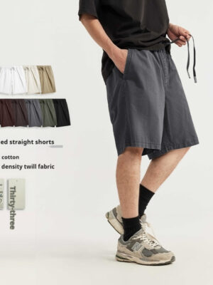 Environmentally Friendly Ready-to-wear Washed Straight Shorts