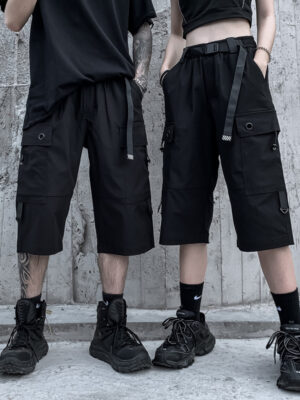 Men's And Women's Workwear Cropped Trousers Loose Wide-leg Shorts