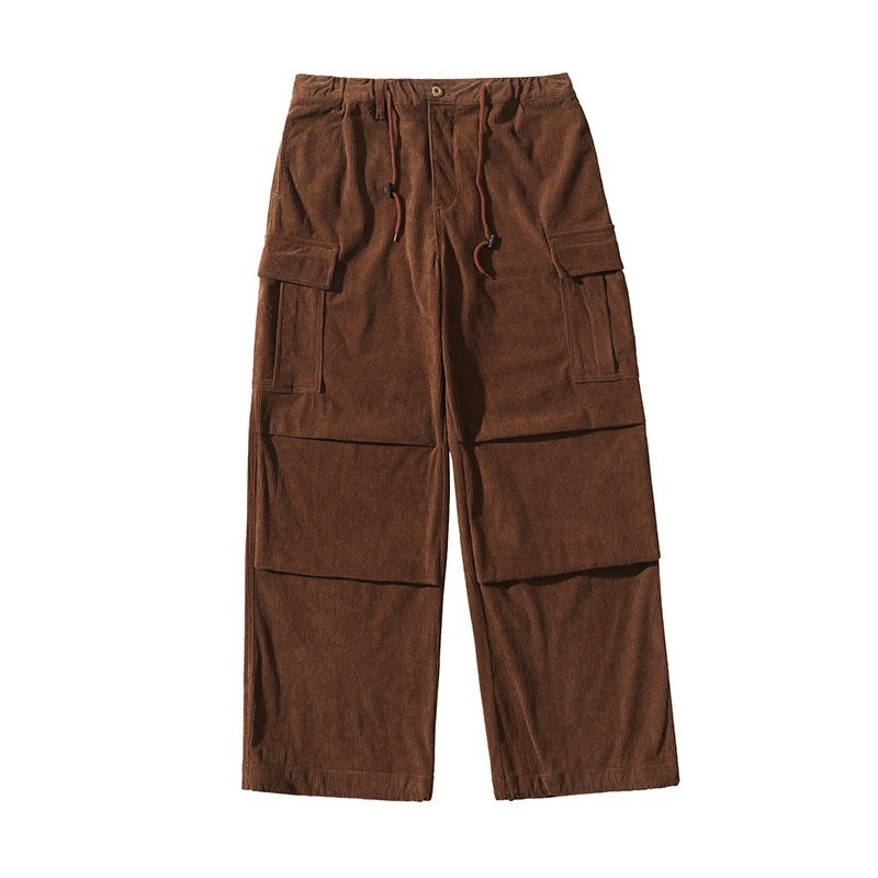 Autumn And Winter Straight Casual Wide-leg Corduroy Overalls Men ā Image 5