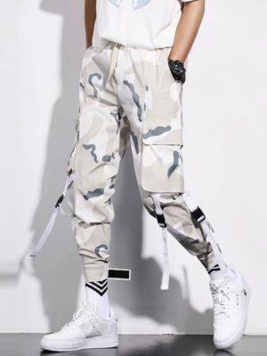 Thin Camouflage Overalls Men's Trendy Loose Multi-pocket Casual