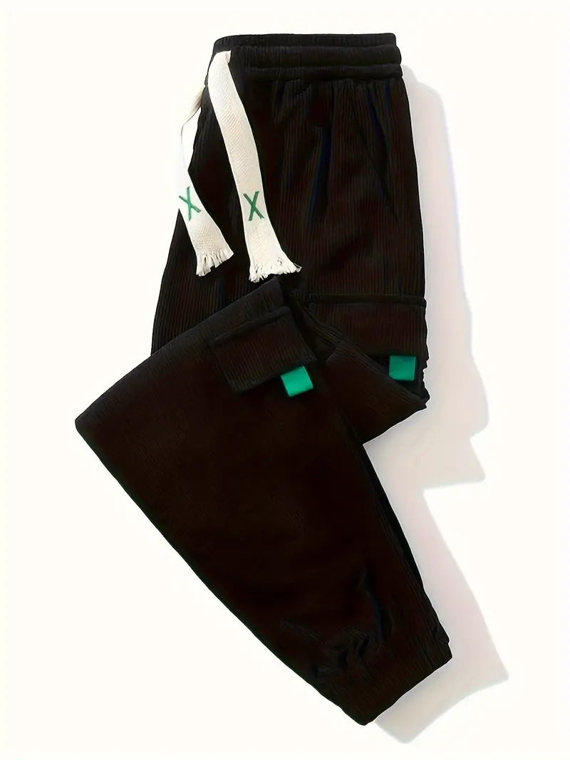 Corduroy Plus Size Mens Work Pants Ankle Tightening Trousers ā Image 2