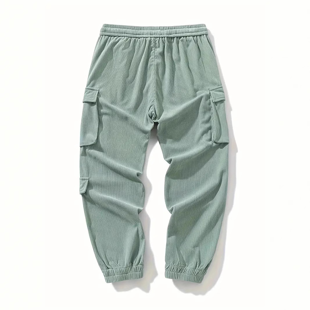 Corduroy Plus Size Mens Work Pants Ankle Tightening Trousers ā Image 4