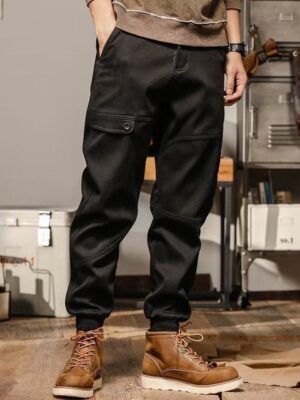 Mens Retro Loose-fit Casual Athletic Pants