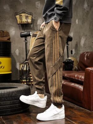 Mens Loose Fit Trendy AnkleTightening Pants