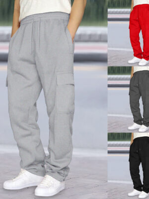 Ankle-Tightening Loose Sweatpants With Multiple Pockets And Drawstrings