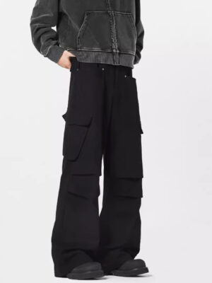 Retro High Street Fashion Trendy Trousers Trendy Men's Straight Casual Pants