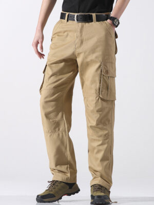 Men's Spring Three-dimensional Pocket Straight-leg Trousers Outdoor