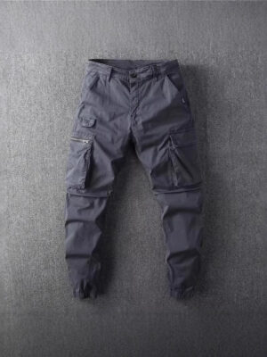 Retro-style Workwear Casual Wide-leg Jogger Pants