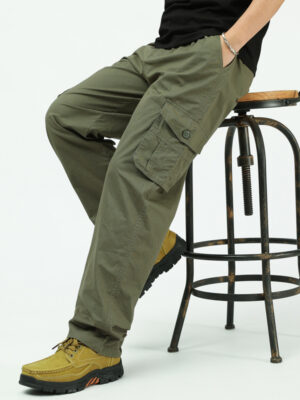 Men's Casual Plus-Size Multi-Pocket Work Pants